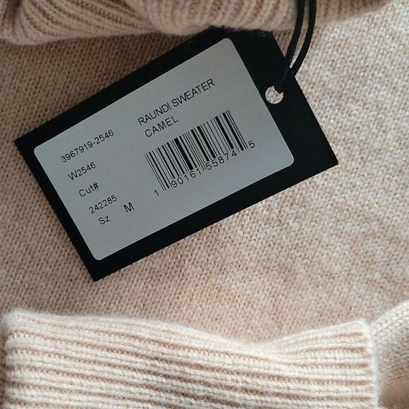 PAIGE Raundi Cold-Shoulder Sweater in Camel - Picture 7 of 10